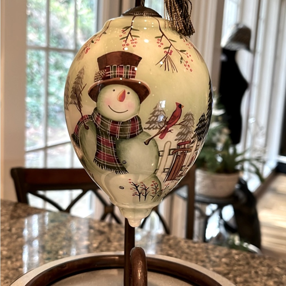 Ne’Qua Art Glass Decor Handpainted and Handsigned by Emma Leach NIB